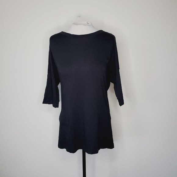 JAMES PERSE 100% Pima Cotton Black Slub T-shirt SMALL size 1 - Picture 4 of 11